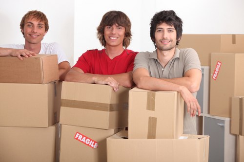 Relocation team delivering belongings to a new Earls Court property