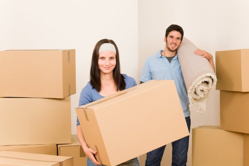 Careful loading of household items during an Earls Court move