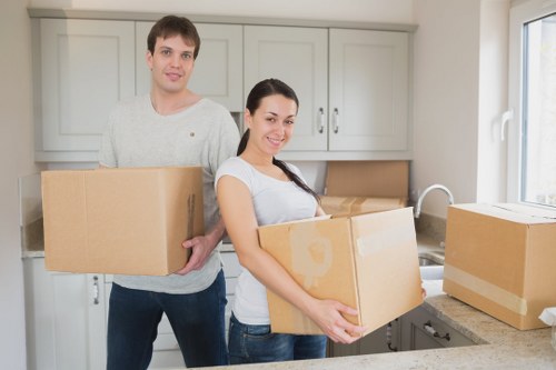 Carefully prepared boxes and furniture for safe local storage